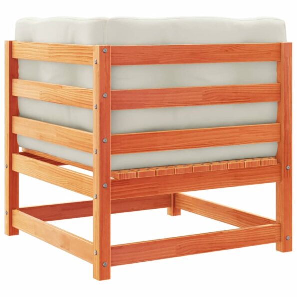 vidaXL 3-dielna záhradná sedacia súprava vankúše voskovohnedá borovica – Obrázok 6