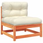 vidaXL 7-dielna záhr.súprava pohoviek s vankúšmi voskovohnedá borovica – Obrázok 5