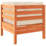 vidaXL 5-dielna záhr.súprava pohoviek s vankúšmi voskovohnedá borovica – Obrázok 7