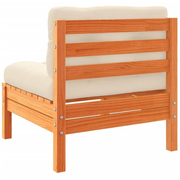 vidaXL 5-dielna záhr.súprava pohoviek s vankúšmi voskovohnedá borovica – Obrázok 8