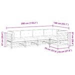 vidaXL 5-dielna záhr.súprava pohoviek s vankúšmi voskovohnedá borovica – Obrázok 10