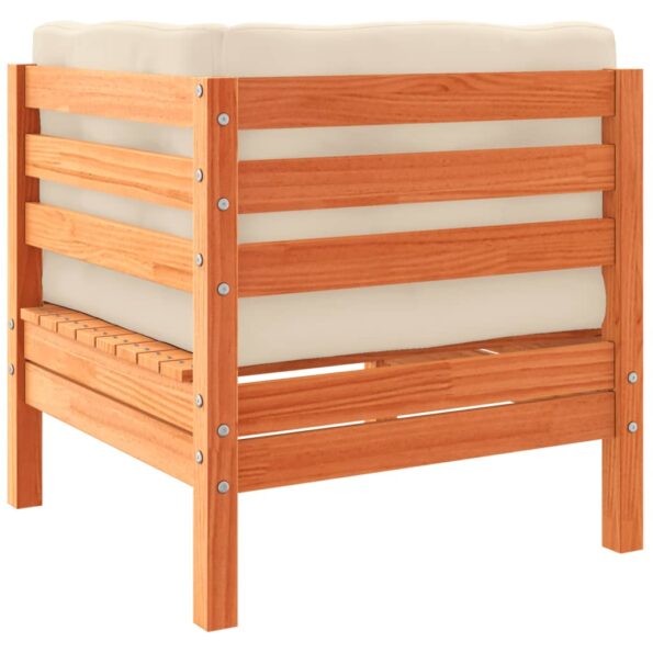 vidaXL 6-dielna záhrad. sedacia súprava vankúše vosková hnedá borovica – Obrázok 7