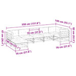 vidaXL 7-dielna záhr.súprava pohoviek s vankúšmi voskovohnedá borovica – Obrázok 12