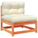 vidaXL 7-dielna záhr.súprava pohoviek s vankúšmi voskovohnedá borovica – Obrázok 5