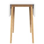 VidaXL jedálenský stôl Prírodná kaučuk z masívneho dreva – Obrázok 6