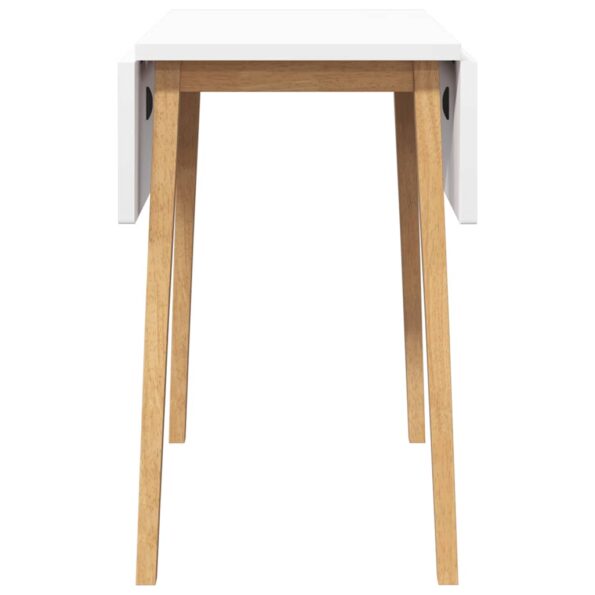 VidaXL jedálenský stôl Prírodná kaučuk z masívneho dreva – Obrázok 6