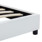 vidaXL Posteľný rám, biely, umelá koža 140x200 cm – Obrázok 5