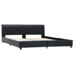 vidaXL Posteľný rám, čierny, umelá koža 160x200 cm – Obrázok 4