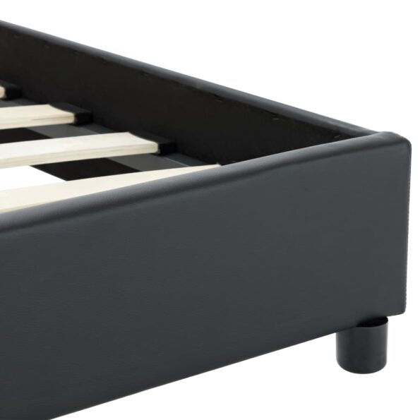 vidaXL Posteľný rám, čierny, umelá koža 160x200 cm – Obrázok 8