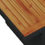 vidaXL záhradná súprava 5-dielna čierna a krémová ratan, polyester – Obrázok 9