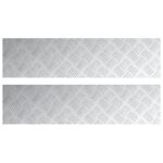 vidaXL Hliníkové chevronové schodíky 2 ks Protišmykové 80x20 cm – Obrázok 2