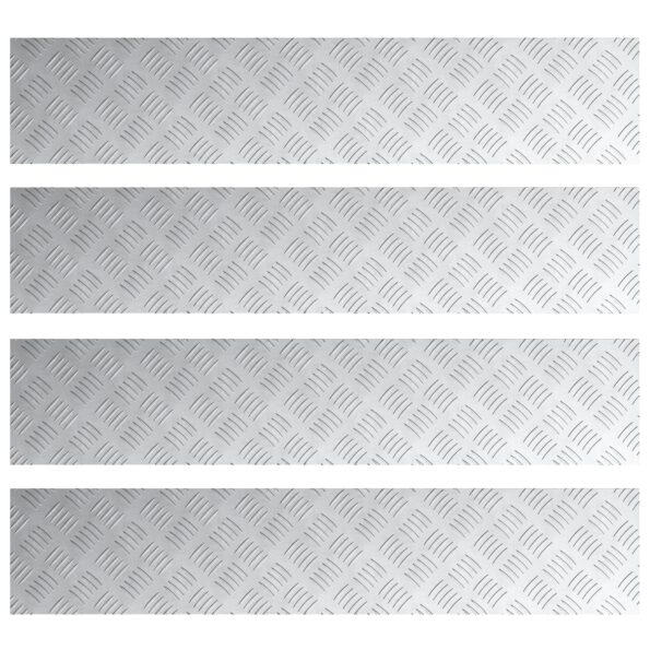vidaXL Hliníkové nášľapy 4 ks Protišmykové 100x20 cm – Obrázok 2