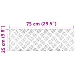 vidaXL Hliníkové kontrolné vzory 4 ks Protišmykové 75x25 cm – Obrázok 8