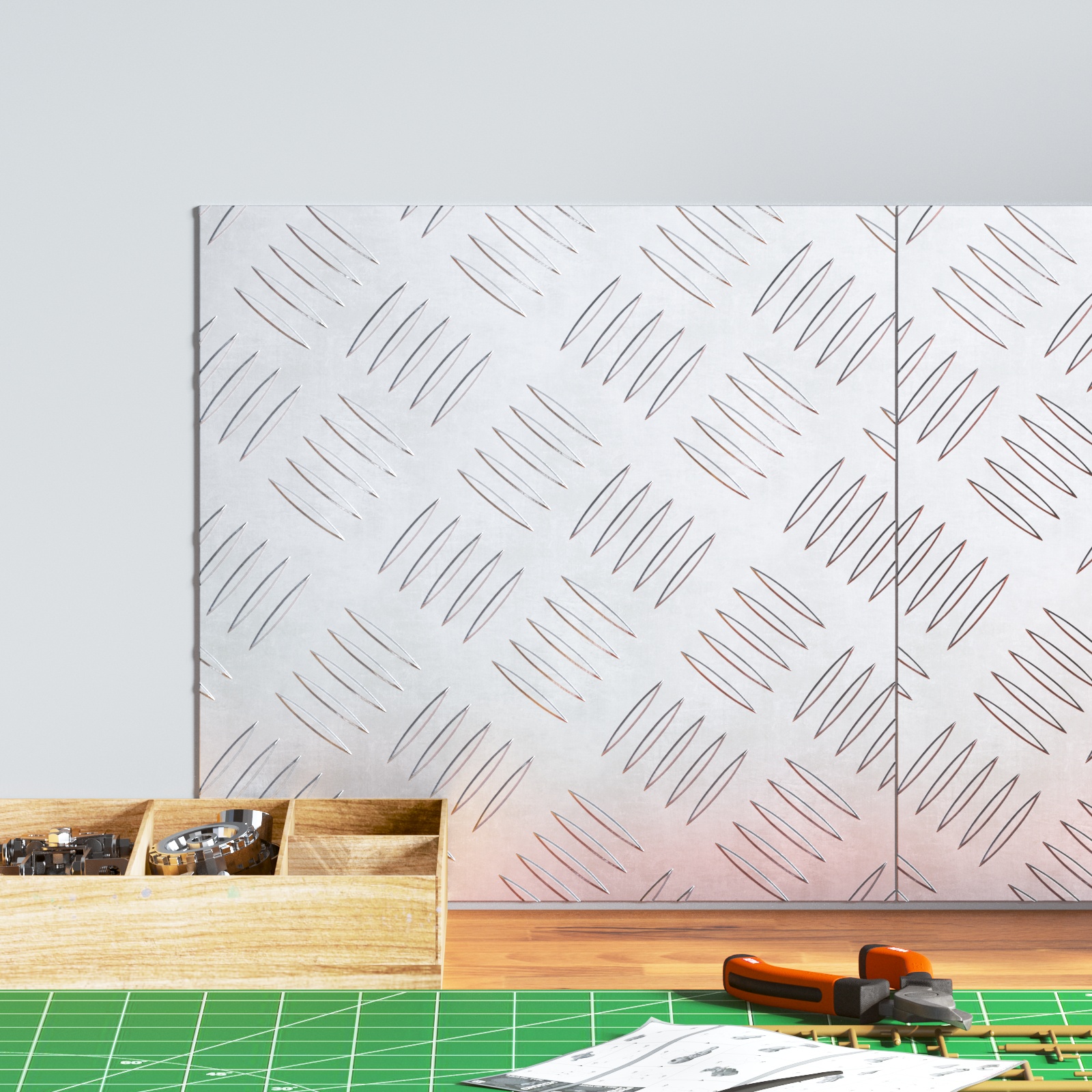 4104285_1.jpg vidaXL Hliníkové protišmykové dosky 2 ks 30x30 cm – Obrázok 1