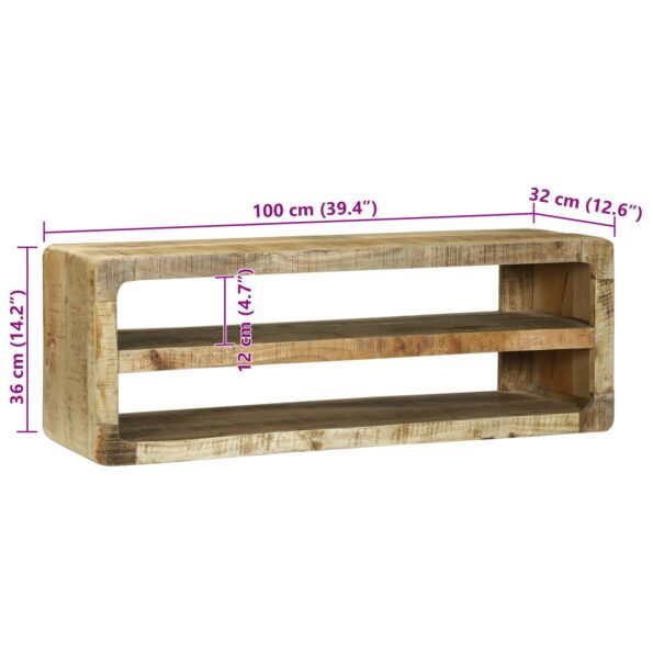 vidaXL TV skriňa 100x32x36 cm z pevného mangového dreva – Obrázok 10