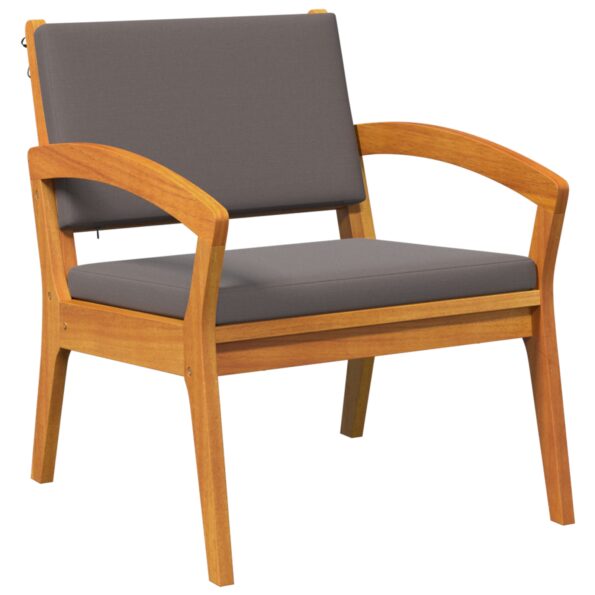 vidaXL 3-dielny bistro set s vankúšmi, vyrobený z masívneho akáciového dreva – Obrázok 5