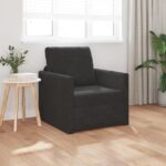 vidaXL Pohovka na posteľ 2 v 1 Čierna 74x77x81 cm Velvet