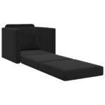 vidaXL Pohovka na posteľ 2 v 1 Čierna 74x77x81 cm Velvet – Obrázok 4