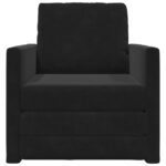 vidaXL Pohovka na posteľ 2 v 1 Čierna 74x77x81 cm Velvet – Obrázok 5