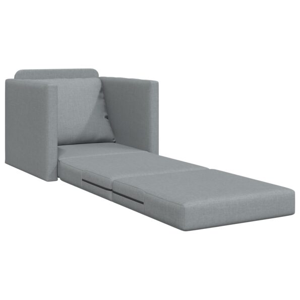 vidaXL podlahová sofa posteľ 2-v-1 svetlosivá 74x77x81 cm – Obrázok 4