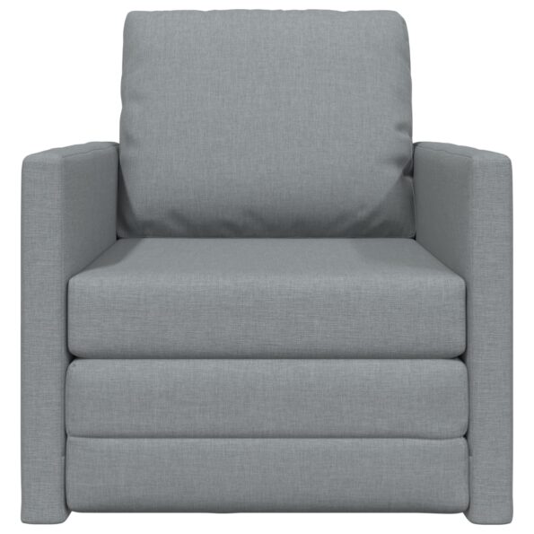 vidaXL podlahová sofa posteľ 2-v-1 svetlosivá 74x77x81 cm – Obrázok 5