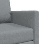 vidaXL podlahová sofa posteľ 2-v-1 svetlosivá 74x77x81 cm – Obrázok 8