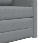 vidaXL podlahová sofa posteľ 2-v-1 svetlosivá 74x77x81 cm – Obrázok 9