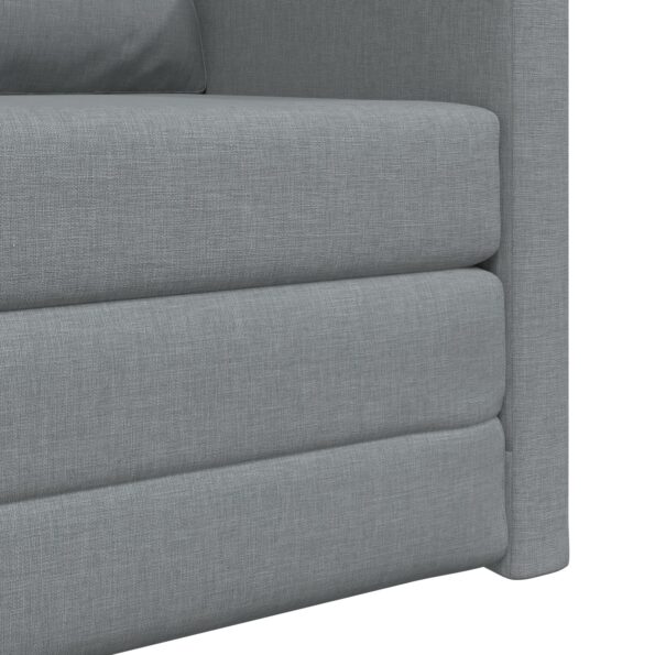 vidaXL podlahová sofa posteľ 2-v-1 svetlosivá 74x77x81 cm – Obrázok 9