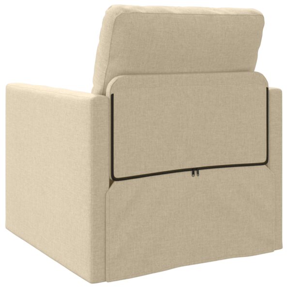 vidaXL Pohovka na spanie 2 v 1 Krémová 74x77x81 cm Textília – Obrázok 7