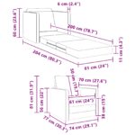 vidaXL Pohovka na ležanie 2 v 1 Modrá 74x77x81 cm Textília – Obrázok 11