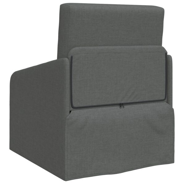 vidaXL Futon 2-v-1 Tmavošedý 65x80x83 cm Látka – Obrázok 7