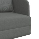 vidaXL Futon 2-v-1 Tmavošedý 65x80x83 cm Látka – Obrázok 9