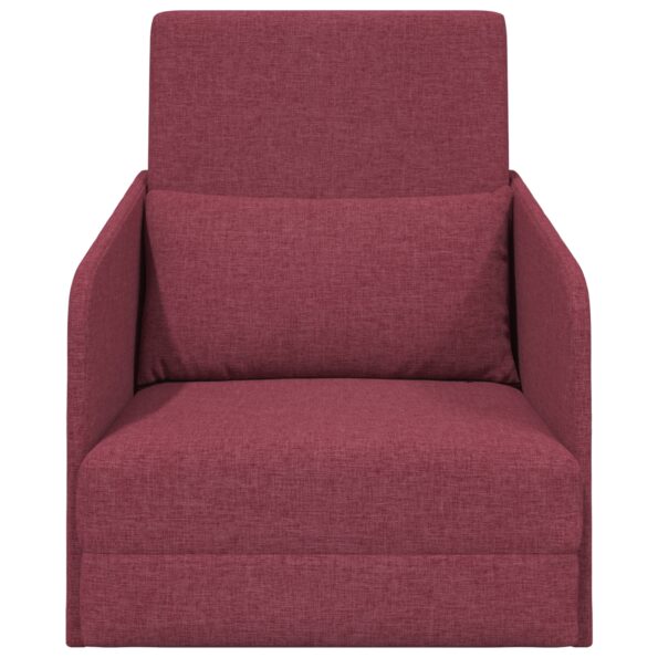vidaXL Rozkladacia sofa 2 v 1 Vínovo červená 65x80x83 cm Textil – Obrázok 5