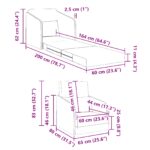 vidaXL Pohovka na podlahe 2 v 1 Sivohnedá 65x80x83 cm Čalúnená – Obrázok 11