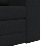 vidaXL Floor Sofa Bed 2-in-1 Black 98x71x83 cm Fabric – Obrázok 9