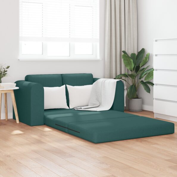 4106677_1.jpg vidaXL Floor Sofa Bed 2-v-1 Tmavozelený 148x71x83 cm Textilné – Obrázok 1