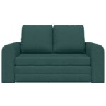 vidaXL Floor Sofa Bed 2-v-1 Tmavozelený 148x71x83 cm Textilné – Obrázok 6