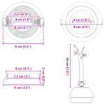 vidaXL vstavané reflektory 6 ks Okrúhly GU10 Strieborný Ø91 mm – Obrázok 12