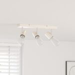 vidaXL stropné bodové svetlo 3-cestne nastaviteľné kefované niklové E27