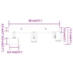vidaXL stropné bodové svetlo 3-cestne nastaviteľné kefované niklové E27 – Obrázok 13