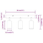 vidaXL Stropný Reflektor 3-cestný nastaviteľný čierny GU10 – Obrázok 13