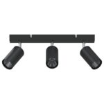 vidaXL Stropný Reflektor 3-cestný nastaviteľný čierny GU10 – Obrázok 3
