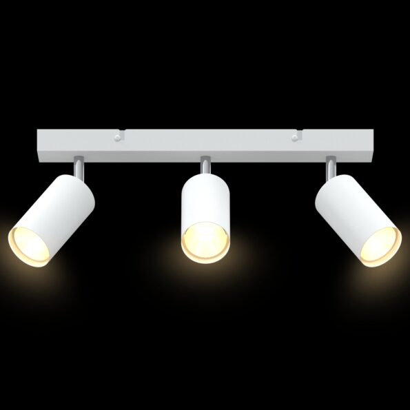 vidaXL Stropný reflektor 3-smerne nastaviteľný biely GU10 – Obrázok 11