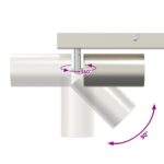 vidaXL 3-cestný nastaviteľný kartáčovaný niklový GU10 stropný reflektor – Obrázok 12