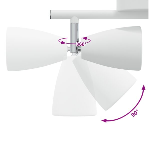 vidaXL Stropný reflektor 3 Way Adjustable White GU10 – Obrázok 12