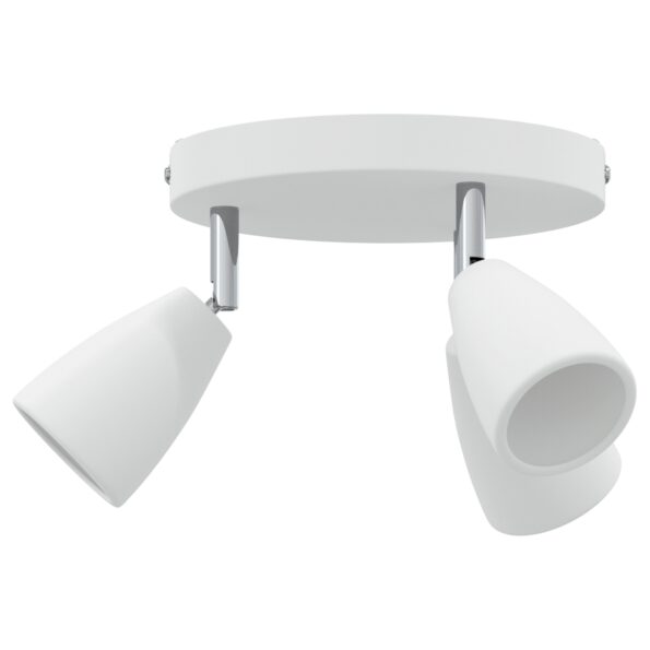 vidaXL Stropný reflektor 3 Way Adjustable White GU10 – Obrázok 2