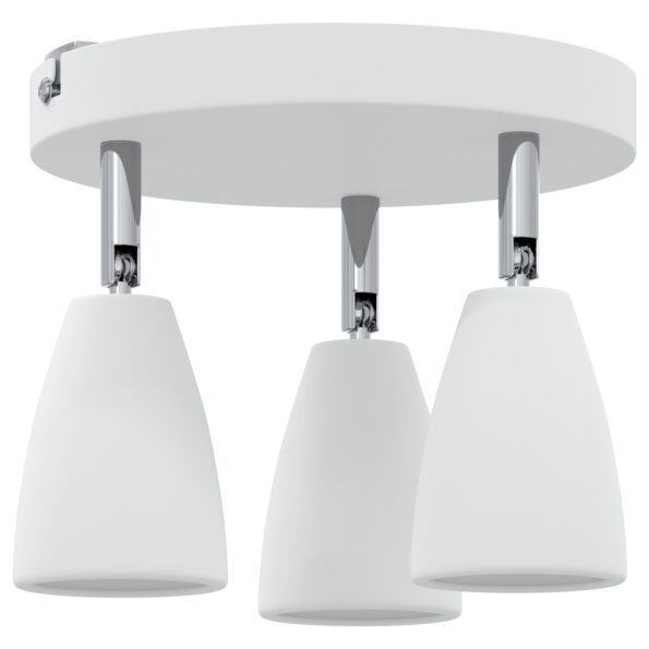 vidaXL Stropný reflektor 3 Way Adjustable White GU10 – Obrázok 4