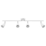 vidaXL Stropný reflektor 4-cestný nastavitelný GU10 biely – Obrázok 2