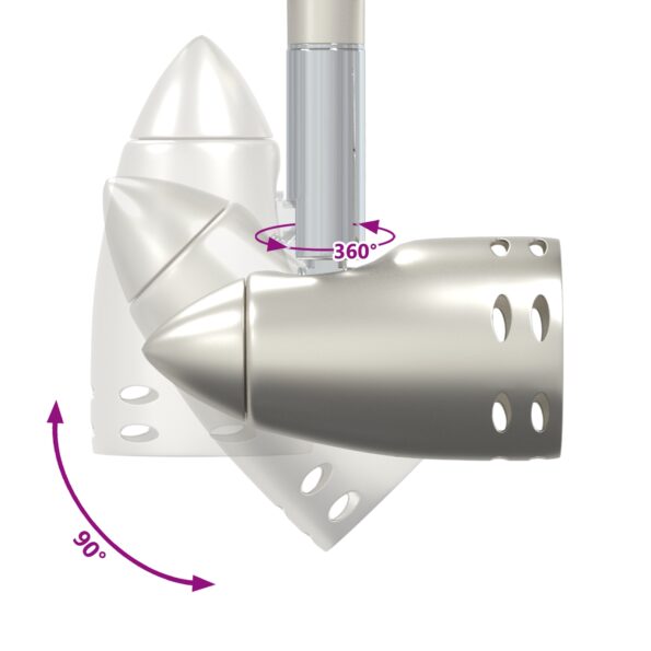 vidaXL stropný reflektor 4-cestne nastavitelný matný niklový GU10 – Obrázok 12