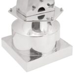 vidaXL Socha Strieborná 26x26x110 cm Hliníková polovičná vrtuľa – Obrázok 5